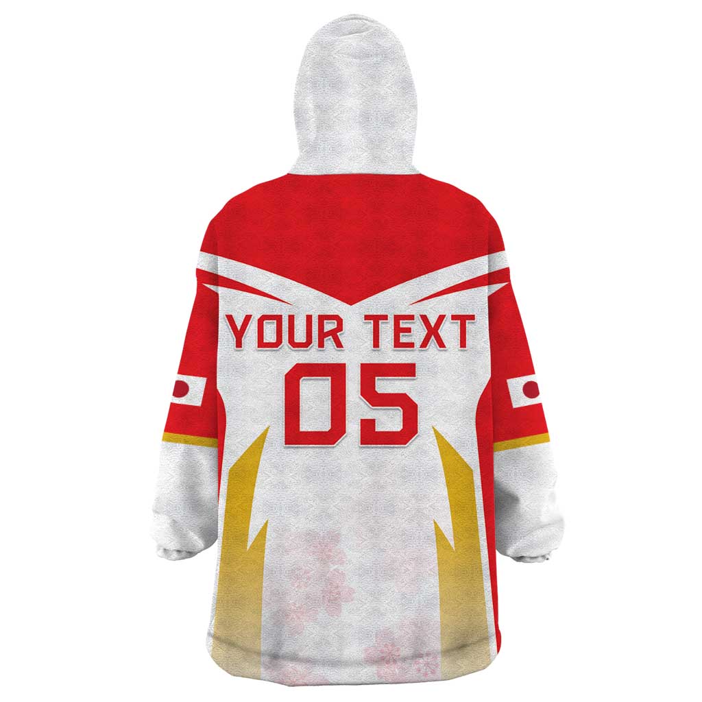 Custom Japan Rugby 2024 Wearable Blanket Hoodie Go Cherry Blossoms LT05 - Wonder Print Shop