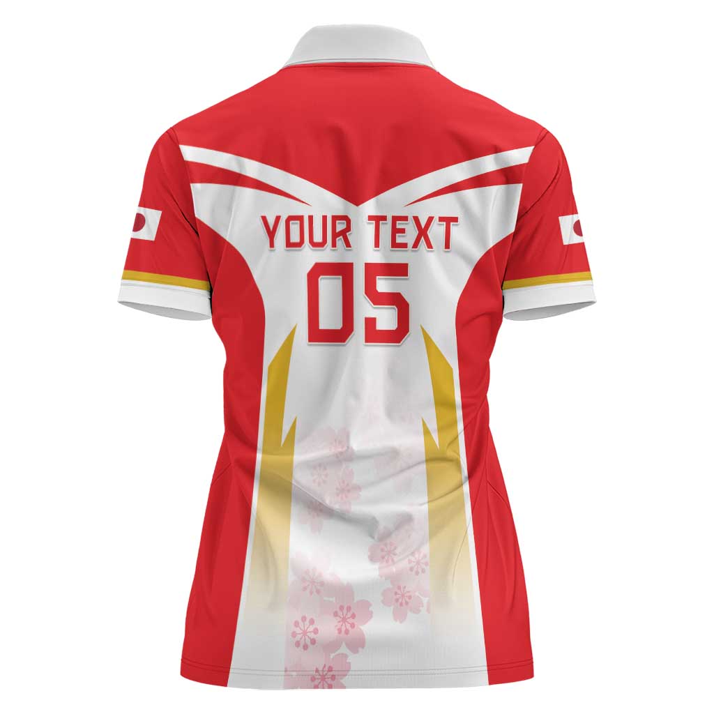 Custom Japan Rugby 2024 Women Polo Shirt Go Cherry Blossoms LT05 - Wonder Print Shop