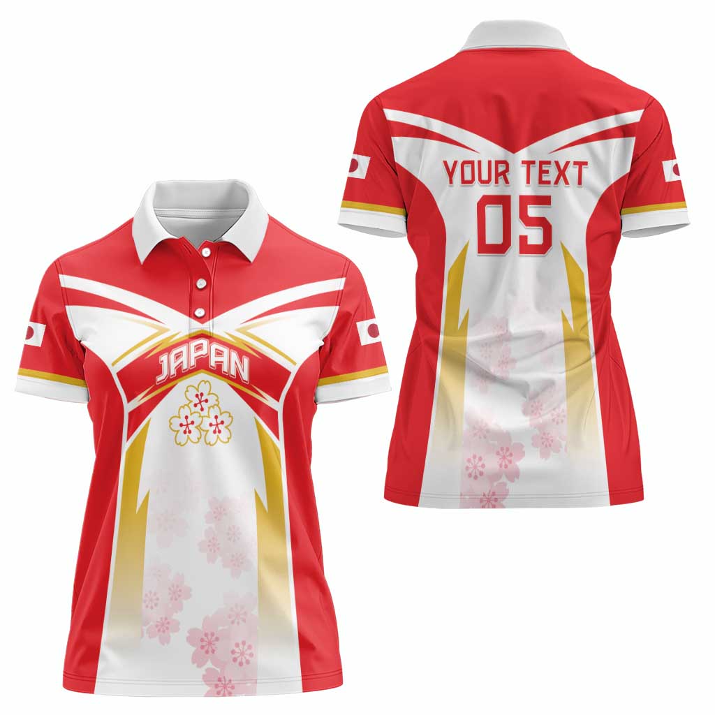 Custom Japan Rugby 2024 Women Polo Shirt Go Cherry Blossoms LT05 - Wonder Print Shop