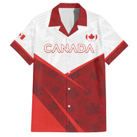 Custom Canada Rugby 2024 Family Matching Off The Shoulder Long Sleeve Dress and Hawaiian Shirt Go Canada Simple Style LT05 - Wonder Print Shop