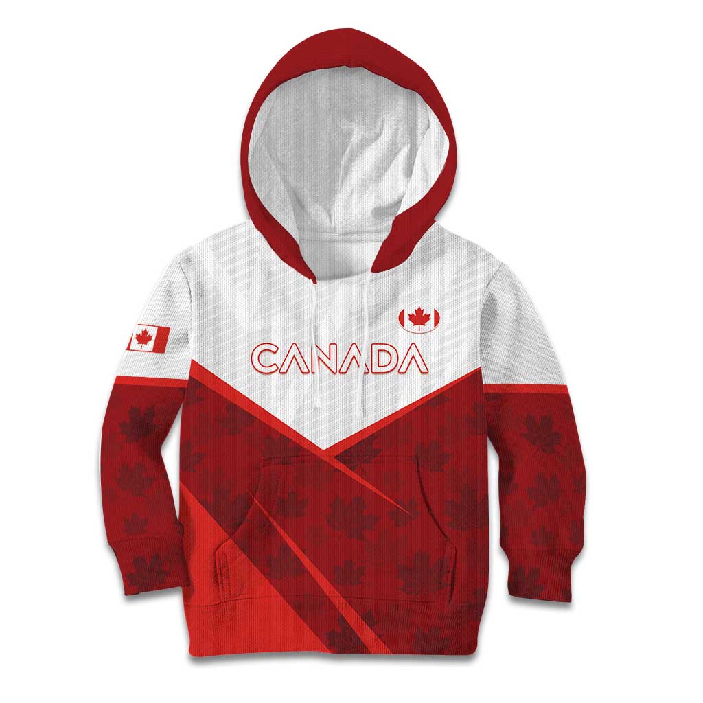 Custom Canada Rugby 2024 Kid Hoodie Go Canada Simple Style LT05 - Wonder Print Shop