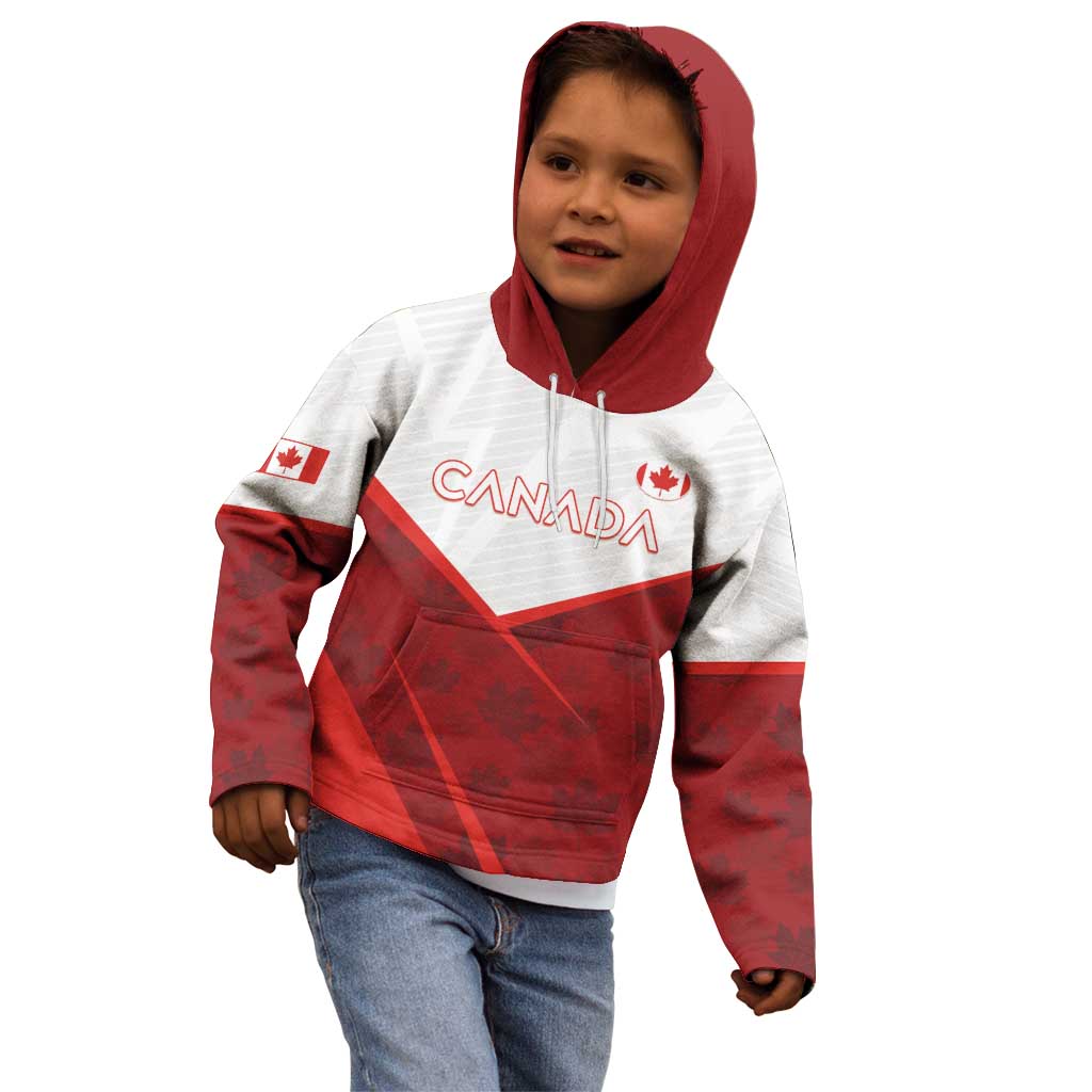 Custom Canada Rugby 2024 Kid Hoodie Go Canada Simple Style LT05 - Wonder Print Shop