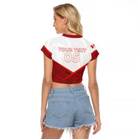 Custom Canada Rugby 2024 Raglan Cropped T Shirt Go Canada Simple Style LT05 - Wonder Print Shop