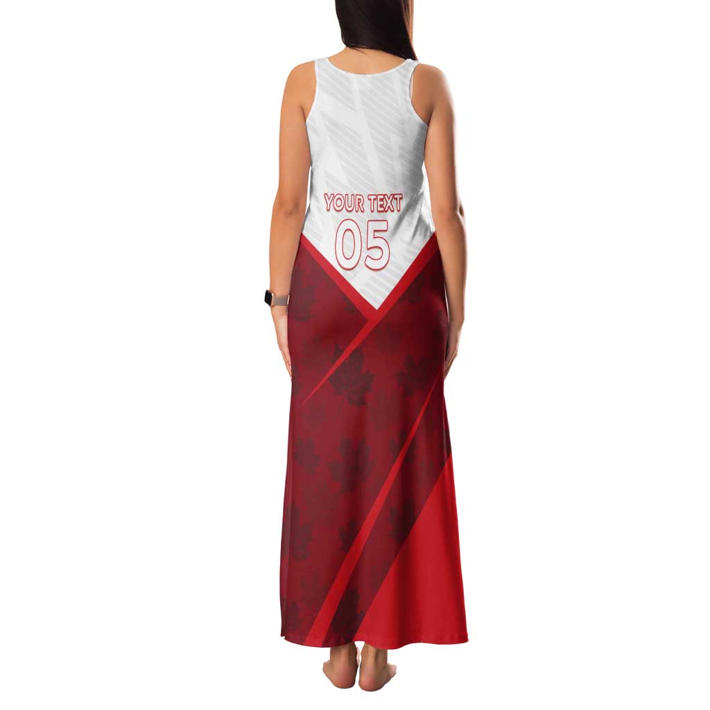 Custom Canada Rugby 2024 Tank Maxi Dress Go Canada Simple Style LT05 - Wonder Print Shop