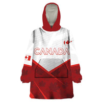 Custom Canada Rugby 2024 Wearable Blanket Hoodie Go Canada Simple Style LT05 - Wonder Print Shop