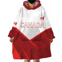 Custom Canada Rugby 2024 Wearable Blanket Hoodie Go Canada Simple Style LT05 - Wonder Print Shop