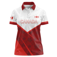 Custom Canada Rugby 2024 Women Polo Shirt Go Canada Simple Style LT05 - Wonder Print Shop