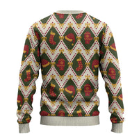 Green Cozy Christmas Argyle Pattern Ugly Christmas Sweater - Wonder Print Shop