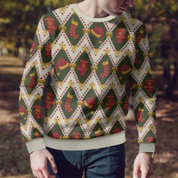 Green Cozy Christmas Argyle Pattern Ugly Christmas Sweater - Wonder Print Shop