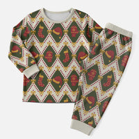 Green Cozy Christmas Argyle Pattern Christmas Pajama Set - Wonder Print Shop