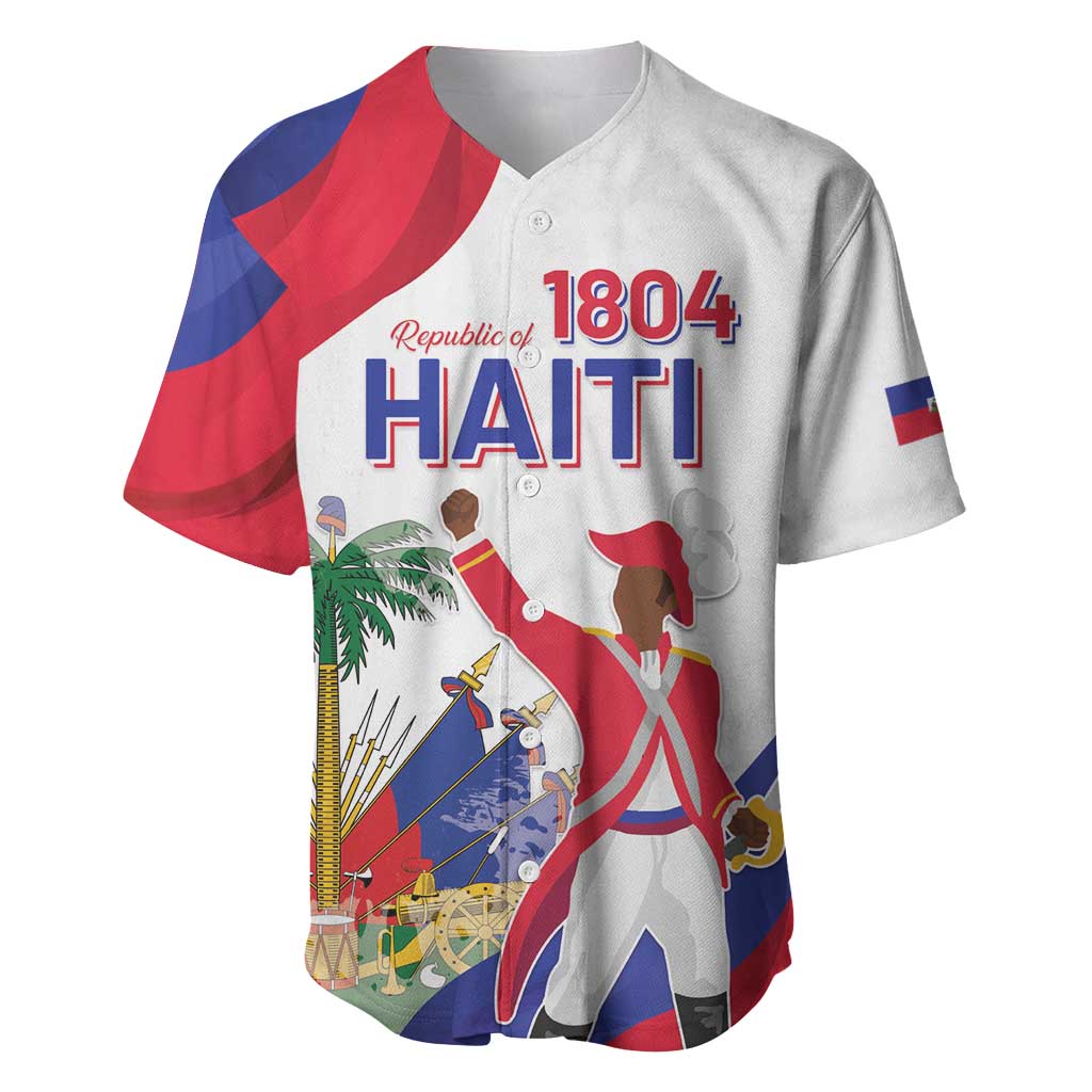 Personalised Haiti 221st Anniversary Independence Day Baseball Jersey LT05 - Wonder Print Shop