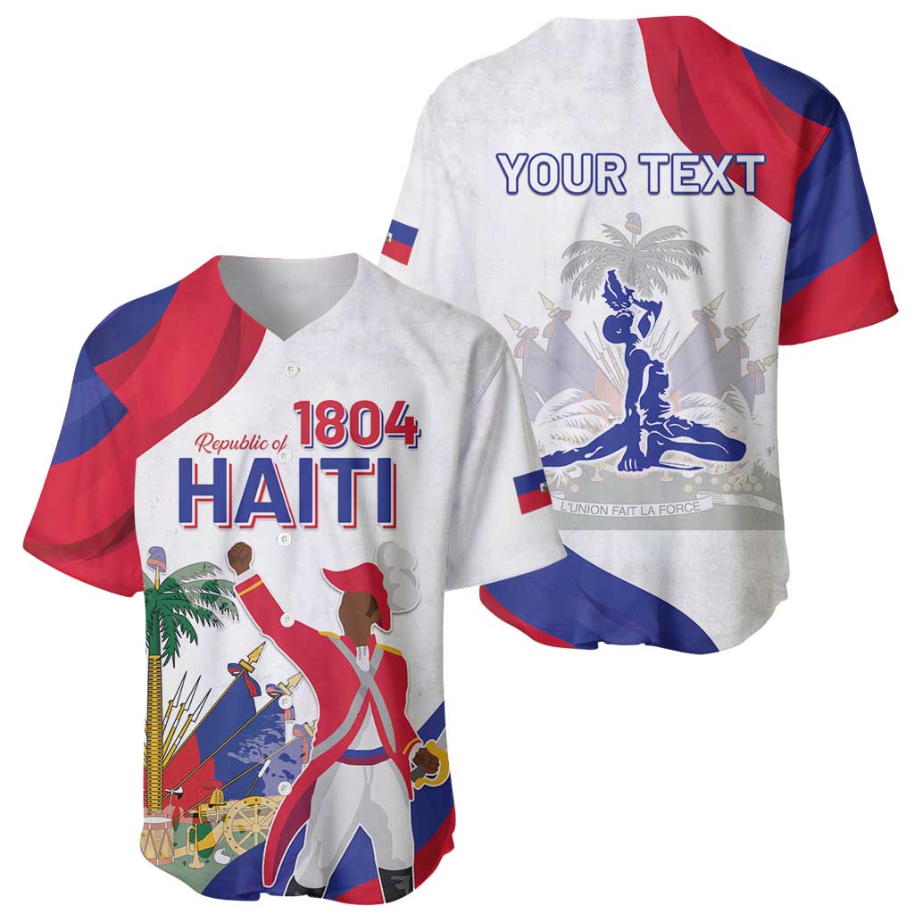 Personalised Haiti 221st Anniversary Independence Day Baseball Jersey LT05 - Wonder Print Shop