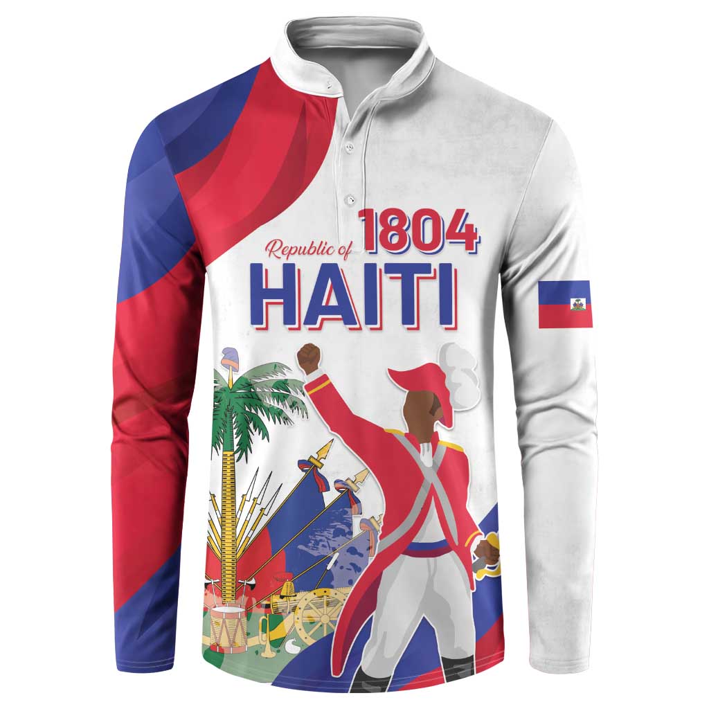 Personalised Haiti 221st Anniversary Independence Day Button Sweatshirt LT05 - Wonder Print Shop