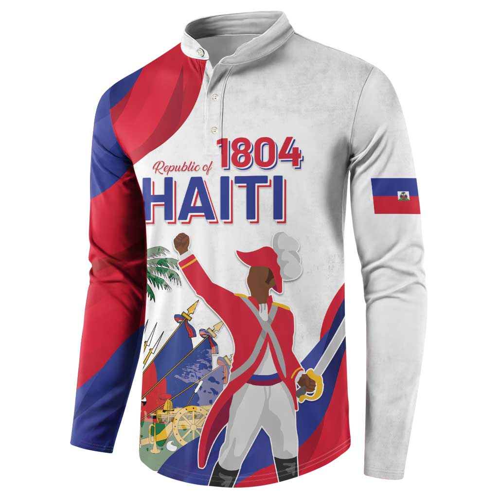 Personalised Haiti 221st Anniversary Independence Day Button Sweatshirt LT05 - Wonder Print Shop
