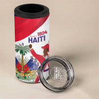 Personalised Haiti 221st Anniversary Independence Day 4 in 1 Can Cooler Tumbler LT05 - Wonder Print Shop