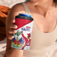 Personalised Haiti 221st Anniversary Independence Day 4 in 1 Can Cooler Tumbler LT05 - Wonder Print Shop