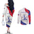 Personalised Haiti 221st Anniversary Independence Day Couples Matching Off The Shoulder Long Sleeve Dress and Long Sleeve Button Shirt