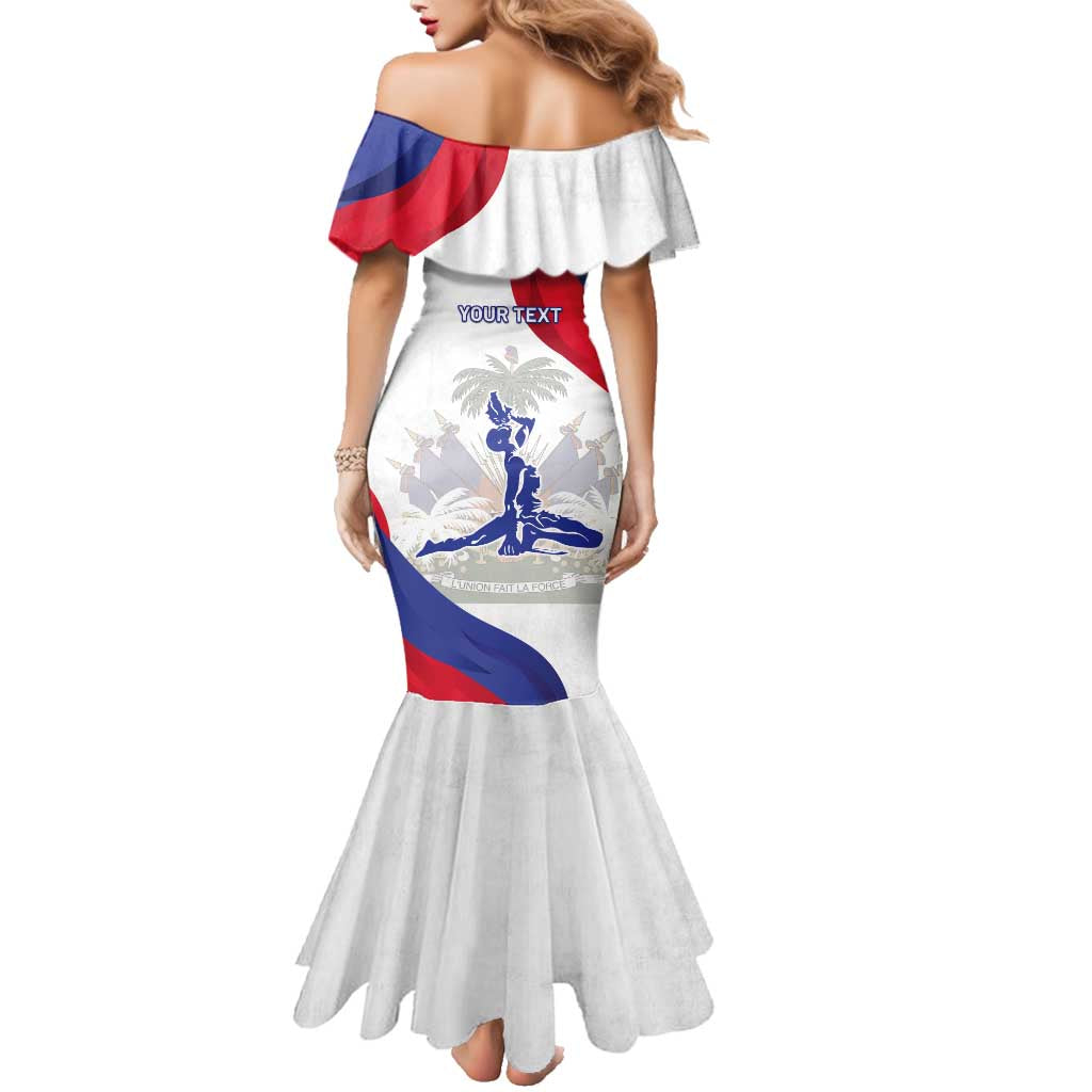 Personalised Haiti 221st Anniversary Independence Day Family Matching Mermaid Dress and Hawaiian Shirt LT05 - Wonder Print Shop