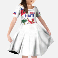 Personalised Haiti 221st Anniversary Independence Day Family Matching Off Shoulder Maxi Dress and Hawaiian Shirt LT05 - Wonder Print Shop