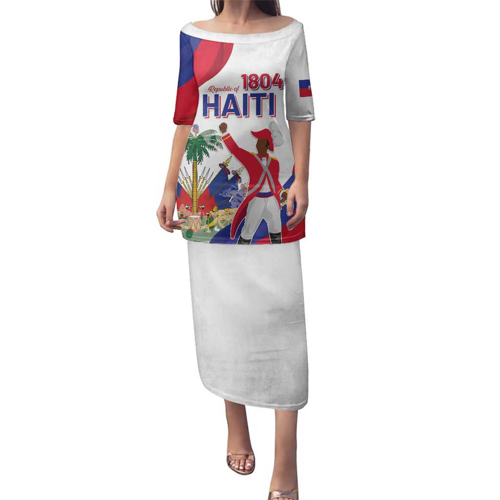 Personalised Haiti 221st Anniversary Independence Day Family Matching Puletasi and Hawaiian Shirt LT05 - Wonder Print Shop