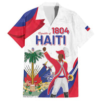 Personalised Haiti 221st Anniversary Independence Day Family Matching Short Sleeve Bodycon Dress and Hawaiian Shirt LT05 - Wonder Print Shop