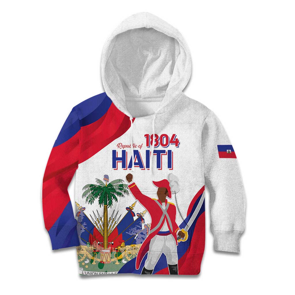 Personalised Haiti 221st Anniversary Independence Day Kid Hoodie LT05 - Wonder Print Shop