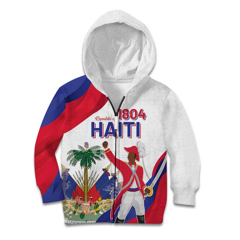 Personalised Haiti 221st Anniversary Independence Day Kid Hoodie LT05 - Wonder Print Shop