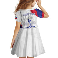 Personalised Haiti 221st Anniversary Independence Day Kid Short Sleeve Dress LT05 - Wonder Print Shop