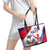 Haiti 221st Anniversary Independence Day Leather Tote Bag LT05 - Wonder Print Shop