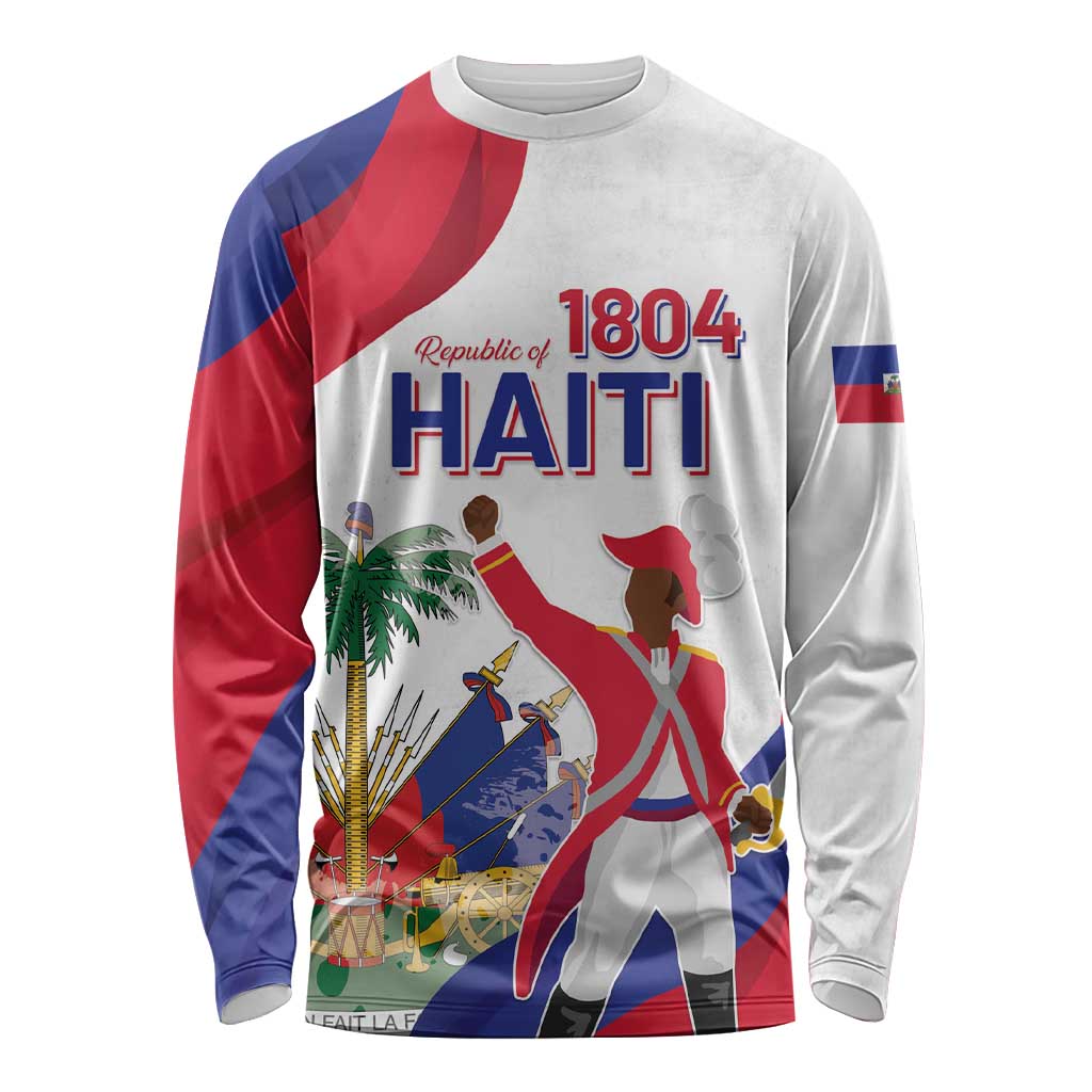 Personalised Haiti 221st Anniversary Independence Day Long Sleeve Shirt LT05 - Wonder Print Shop