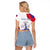 Personalised Haiti 221st Anniversary Independence Day Raglan Cropped T Shirt LT05 - Wonder Print Shop