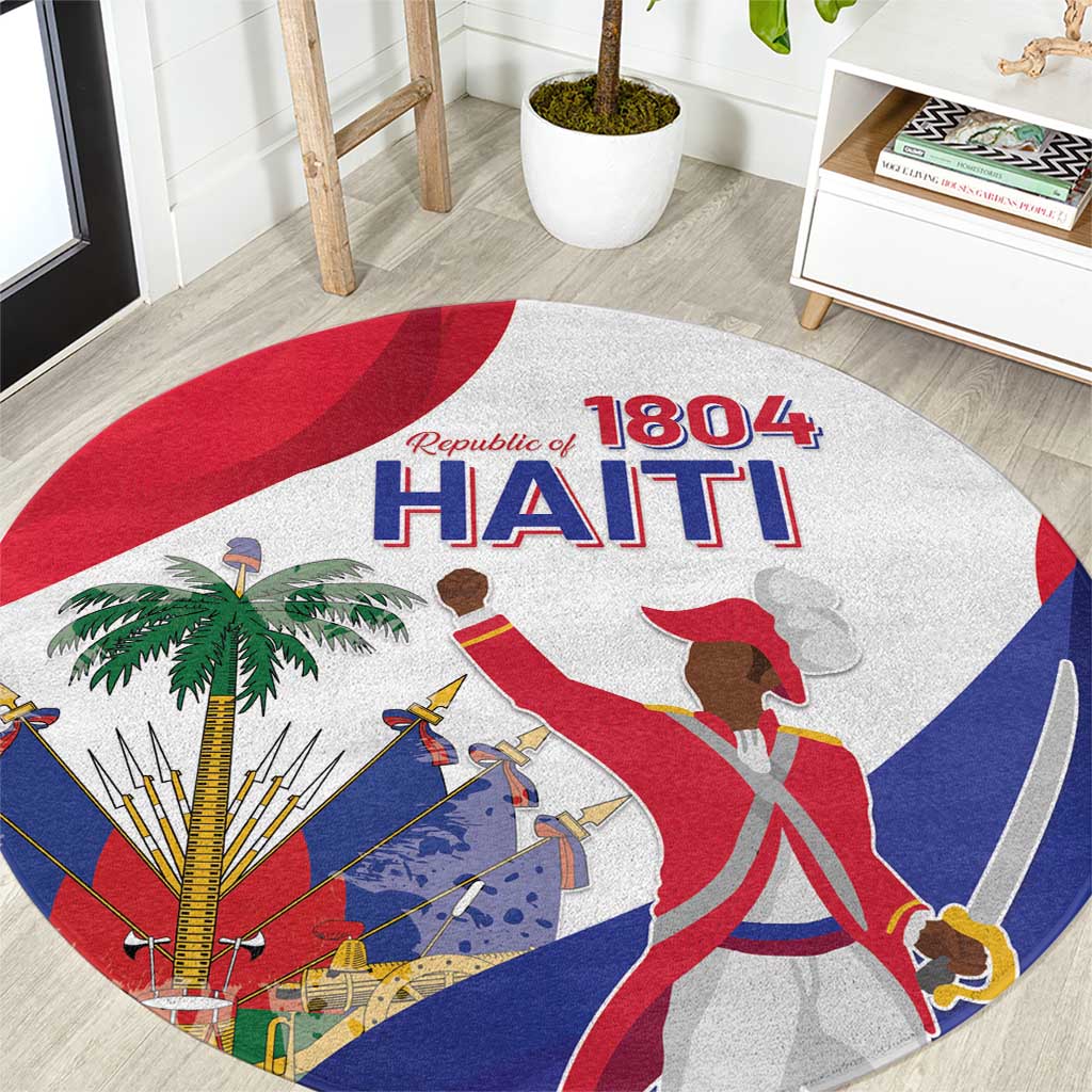 Haiti 221st Anniversary Independence Day Round Carpet