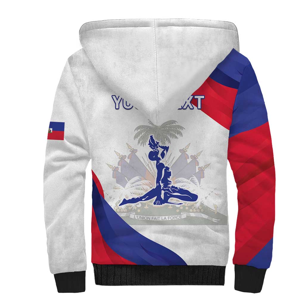 Personalised Haiti 221st Anniversary Independence Day Sherpa Hoodie LT05 - Wonder Print Shop
