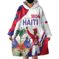Personalised Haiti 221st Anniversary Independence Day Wearable Blanket Hoodie LT05 - Wonder Print Shop