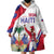 Personalised Haiti 221st Anniversary Independence Day Wearable Blanket Hoodie LT05 - Wonder Print Shop