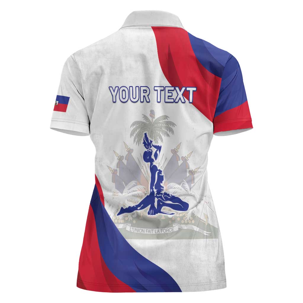 Personalised Haiti 221st Anniversary Independence Day Women Polo Shirt LT05 - Wonder Print Shop