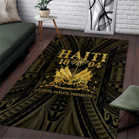 Haiti 1804 Area Rug Polynesian Gold Neg Maron LT05 - Wonder Print Shop