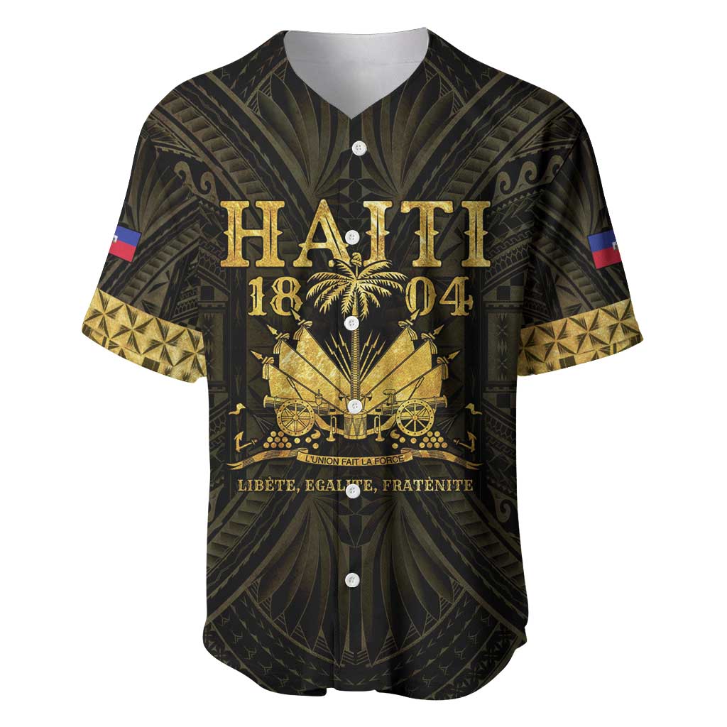 Haiti 1804 Baseball Jersey Polynesian Gold Neg Maron LT05 - Wonder Print Shop