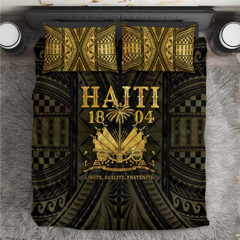 Haiti 1804 Bedding Set Polynesian Gold Neg Maron LT05 - Wonder Print Shop