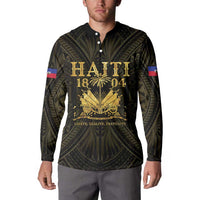 Haiti 1804 Button Sweatshirt Polynesian Gold Neg Maron LT05 - Wonder Print Shop