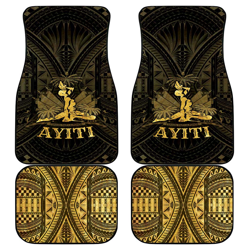 Haiti 1804 Car Mats Polynesian Gold Neg Maron LT05 - Wonder Print Shop
