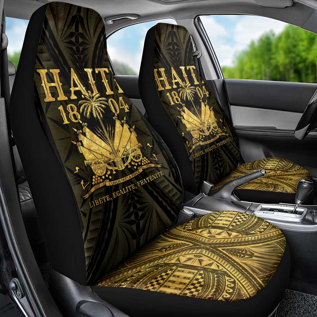 Haiti 1804 Car Seat Cover Polynesian Gold Neg Maron LT05 - Wonder Print Shop