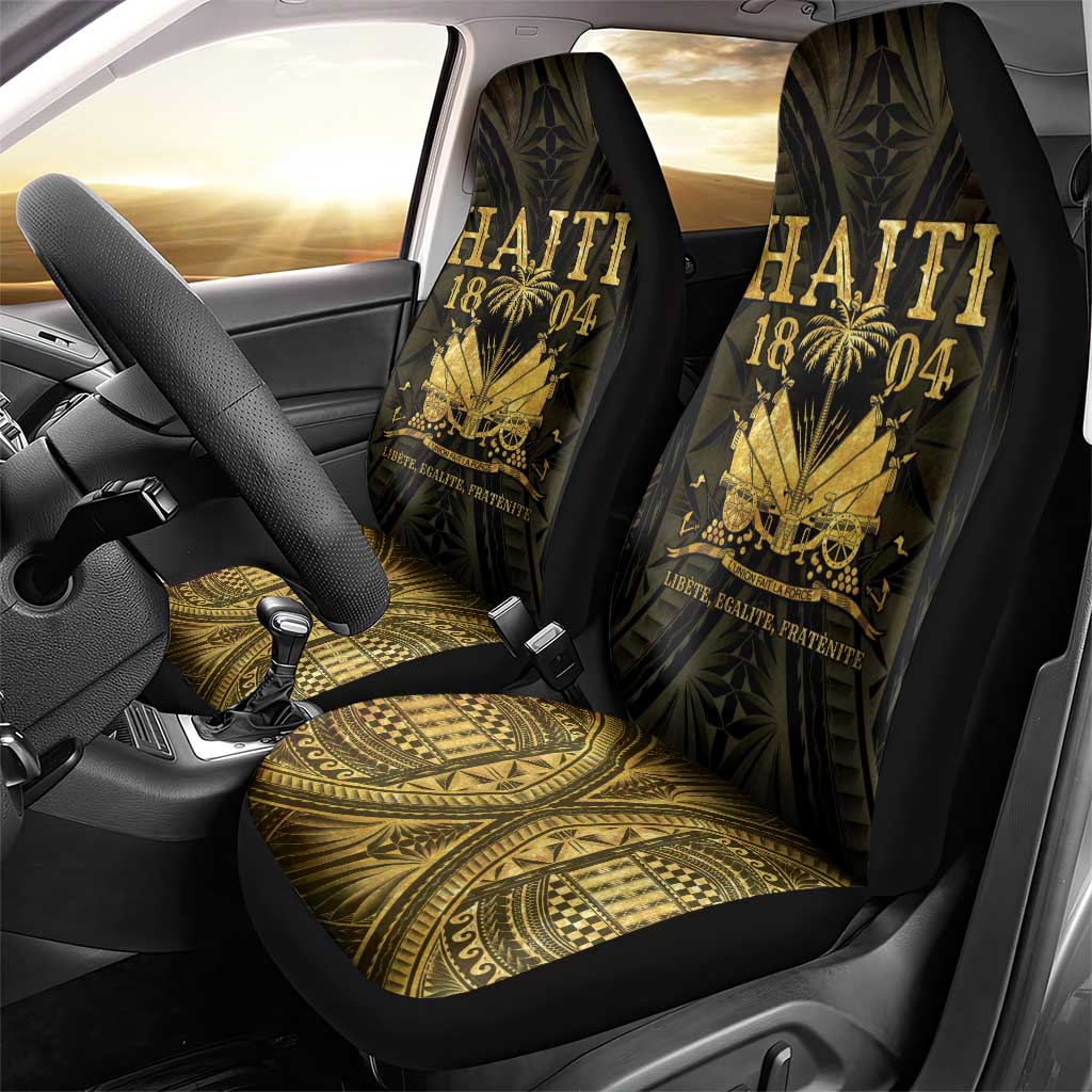 Haiti 1804 Car Seat Cover Polynesian Gold Neg Maron LT05 - Wonder Print Shop