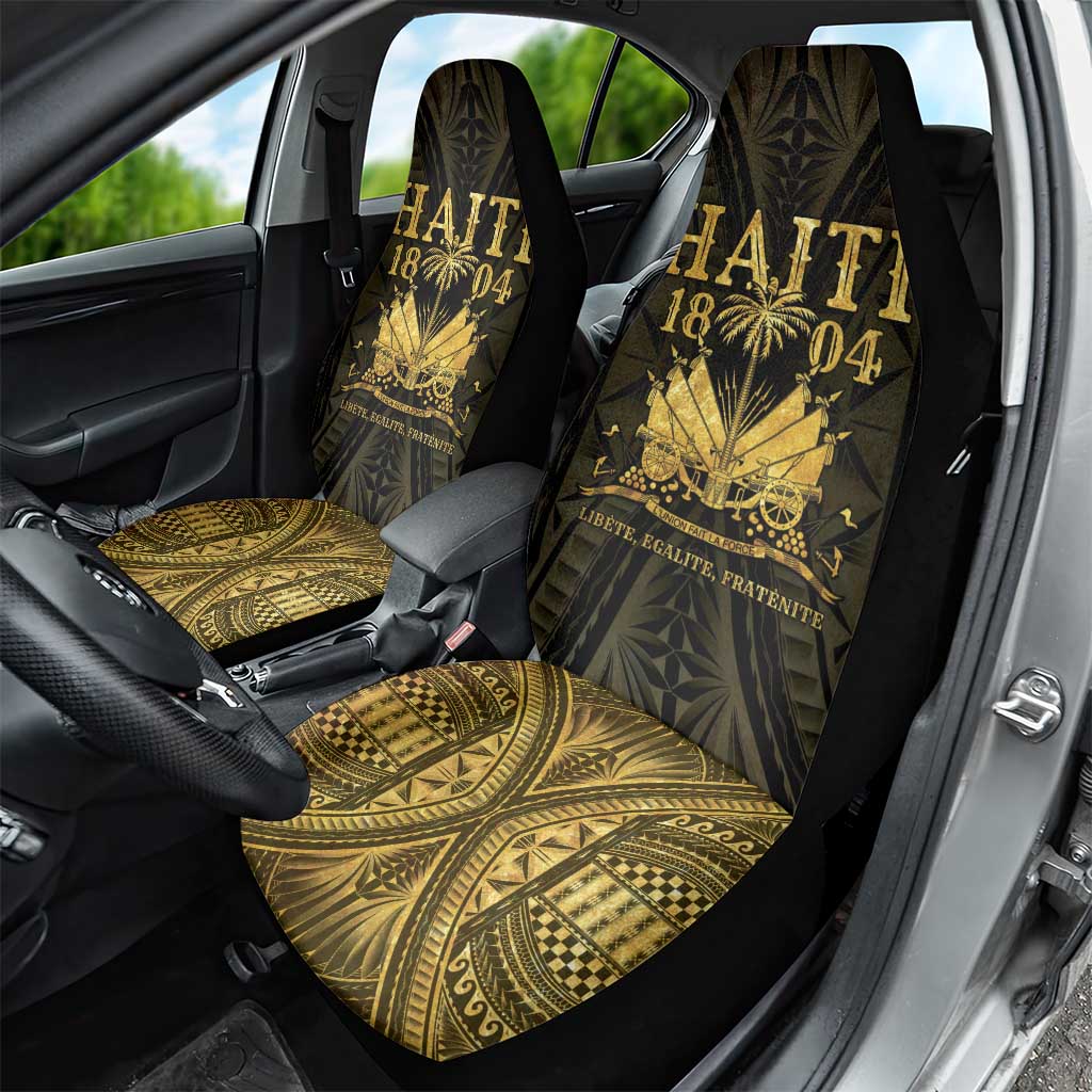 Haiti 1804 Car Seat Cover Polynesian Gold Neg Maron LT05 - Wonder Print Shop