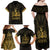 Haiti 1804 Family Matching Off Shoulder Maxi Dress and Hawaiian Shirt Polynesian Gold Neg Maron LT05 - Wonder Print Shop