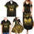 Haiti 1804 Family Matching Summer Maxi Dress and Hawaiian Shirt Polynesian Gold Neg Maron LT05 - Wonder Print Shop