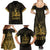 Haiti 1804 Family Matching Summer Maxi Dress and Hawaiian Shirt Polynesian Gold Neg Maron LT05 - Wonder Print Shop