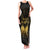 Haiti 1804 Family Matching Tank Maxi Dress and Hawaiian Shirt Polynesian Gold Neg Maron LT05 - Wonder Print Shop