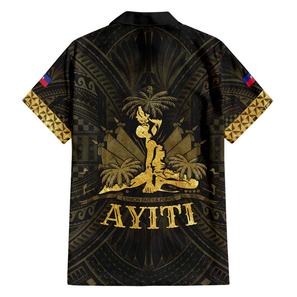 Haiti 1804 Hawaiian Shirt Polynesian Gold Neg Maron LT05 - Wonder Print Shop