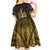 Haiti 1804 Kid Short Sleeve Dress Polynesian Gold Neg Maron LT05 - Wonder Print Shop